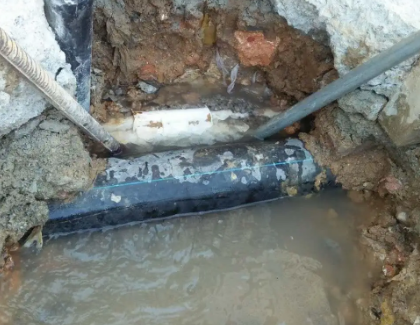 中牟测漏水之水管漏水